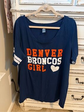 NFL Navy Denver Broncos Sleep Tee